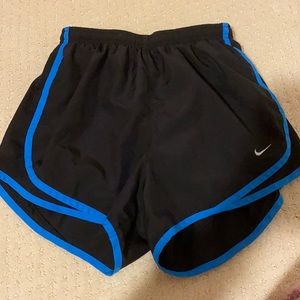 Black with blue trim Nike shorts size small